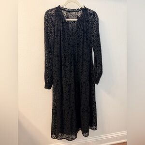 Loft Elegant Black Star Dress